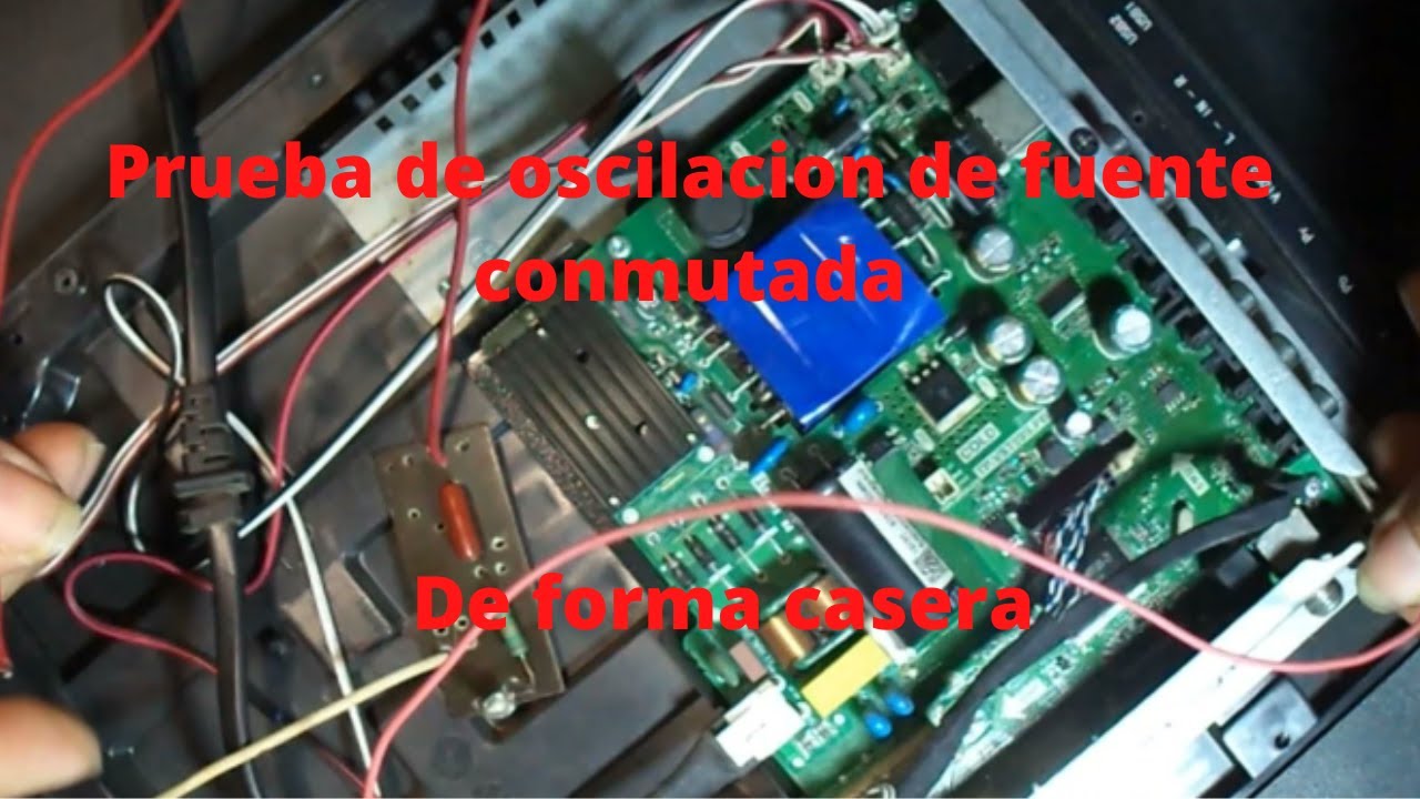 Probando la oscilación de fuente conmutada, sin osciloscopio