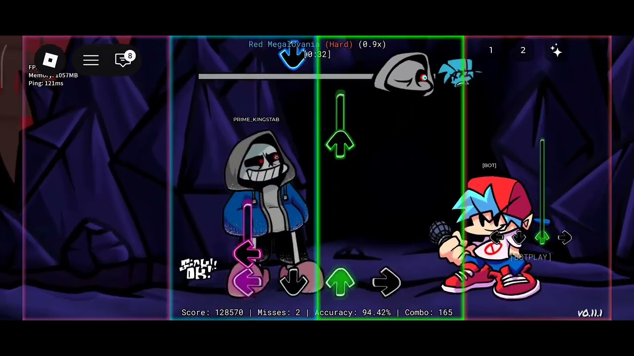 Fnf DustTale Slowed Pt. 1 - The Murderer, Red Megalovania & Drowning (Slowed)