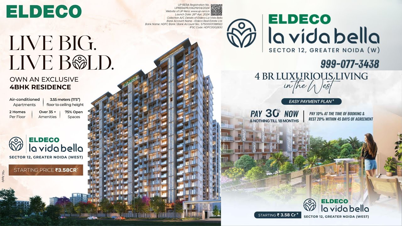 Best Project in Sector 12 Noida Ext. Godrej Majesty, Ace Hanei, Eldeco La Vida Bella Full Comparison