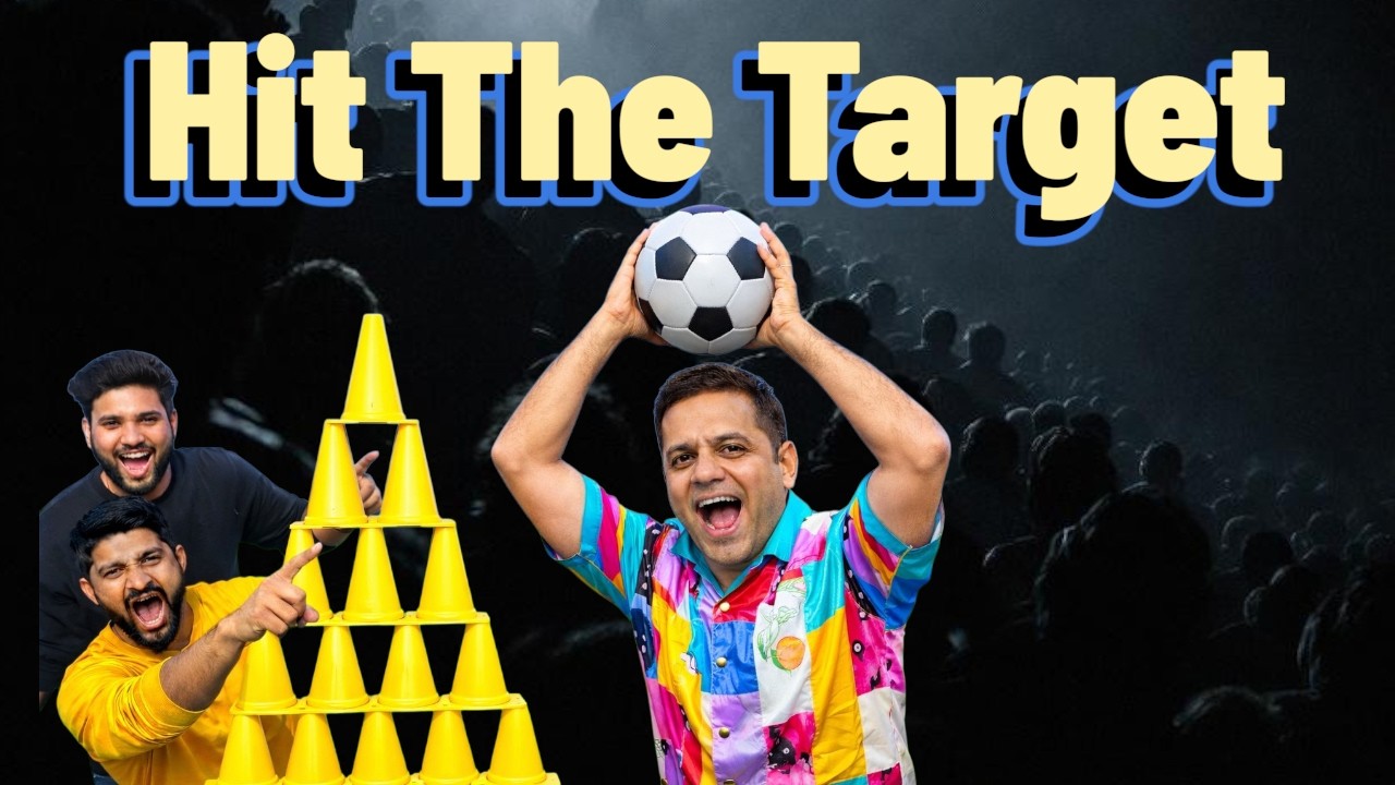 Impossible Football Challenge 😱 | Cone Pyramid + Hula Hoop Trick Shot | Sports Challenge”