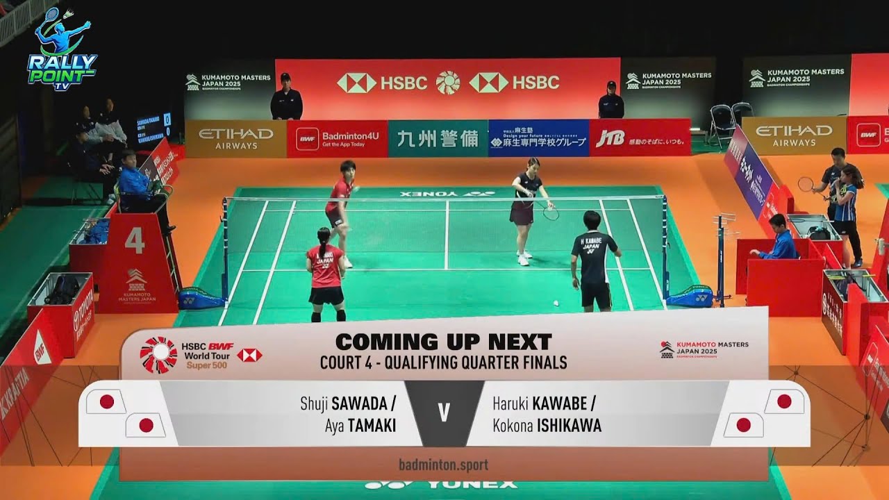 川邊晴貴 🇯🇵 & 石川心菜 🇯🇵 vs 澤田周司 🇯🇵  & 玉置彩 🇯🇵 | R32 | Kumamoto Masters Japan 2025 | Badminton Highlights