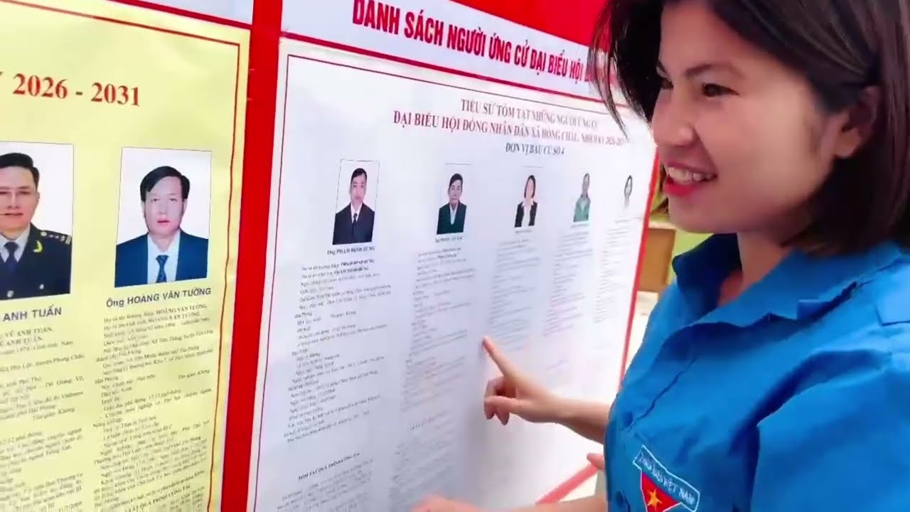 Chị đoàn trường mầm non Tân Quang II cùng hướng về ngày hội non sông. 15/3/2026
