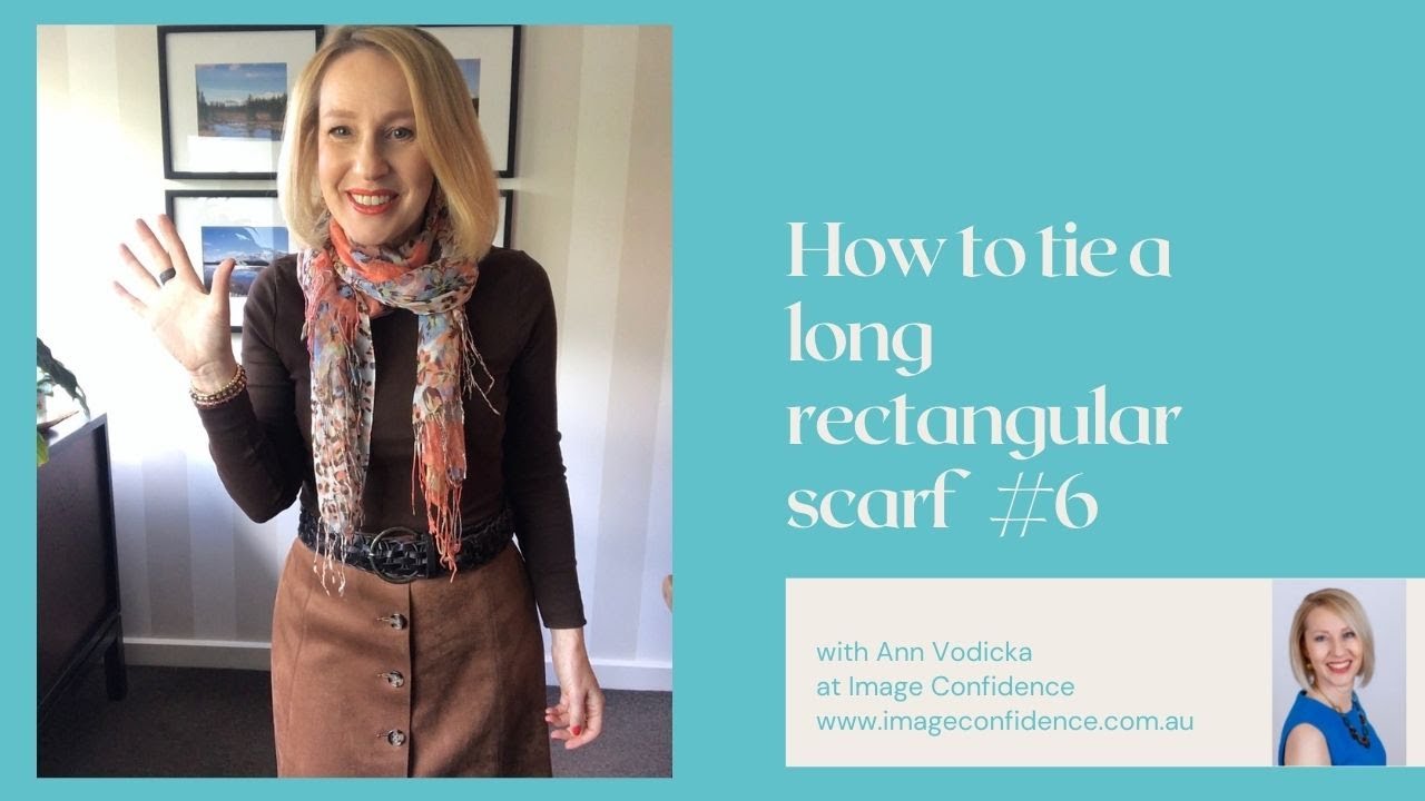How to tie a long rectangular scarf #6
