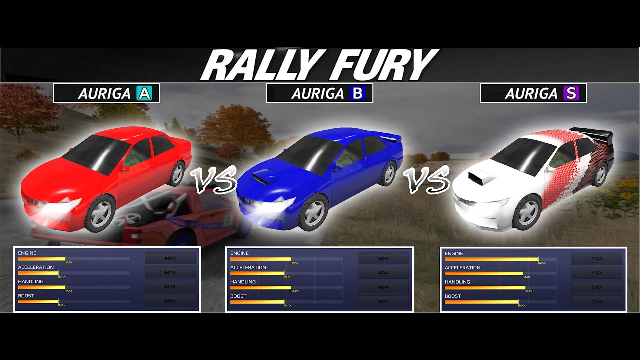 Rally Fury AURIGA A vs AURIGA B vs AURIGA S Test What's the Difference in each Rank!