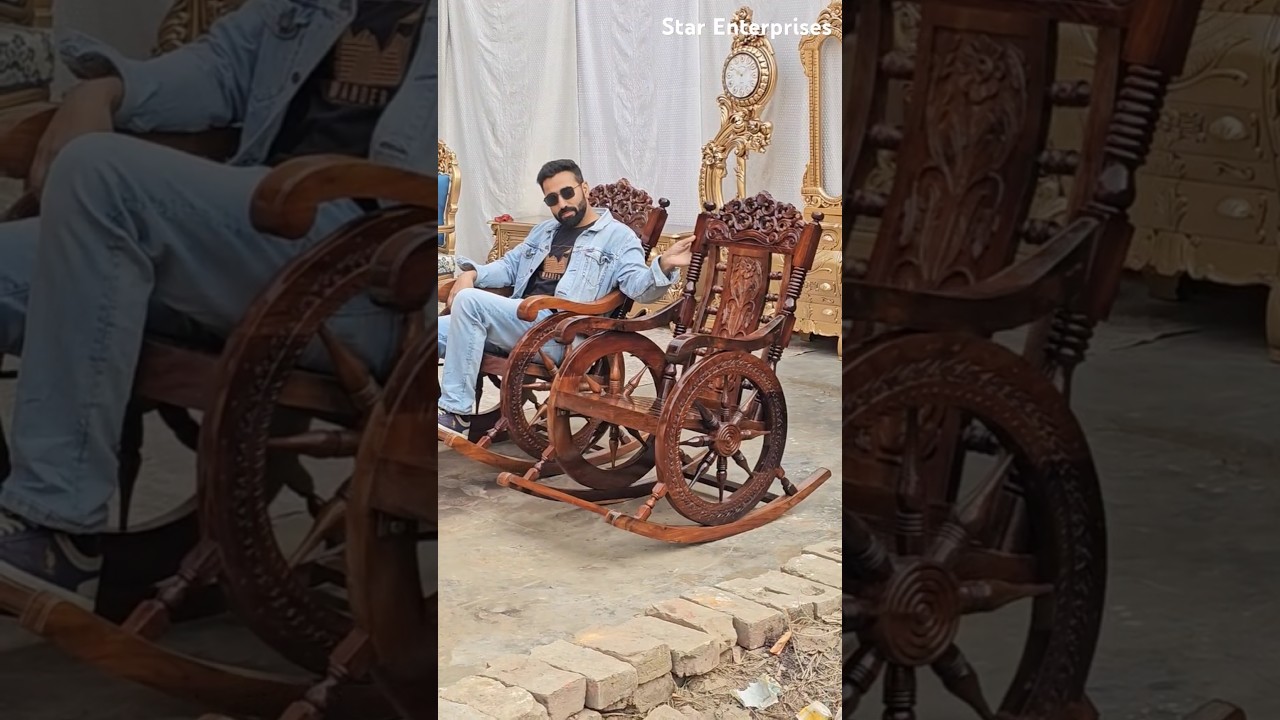 Sheesham Wood Rocking Chair Reasonable Price #rockingchair #furniture