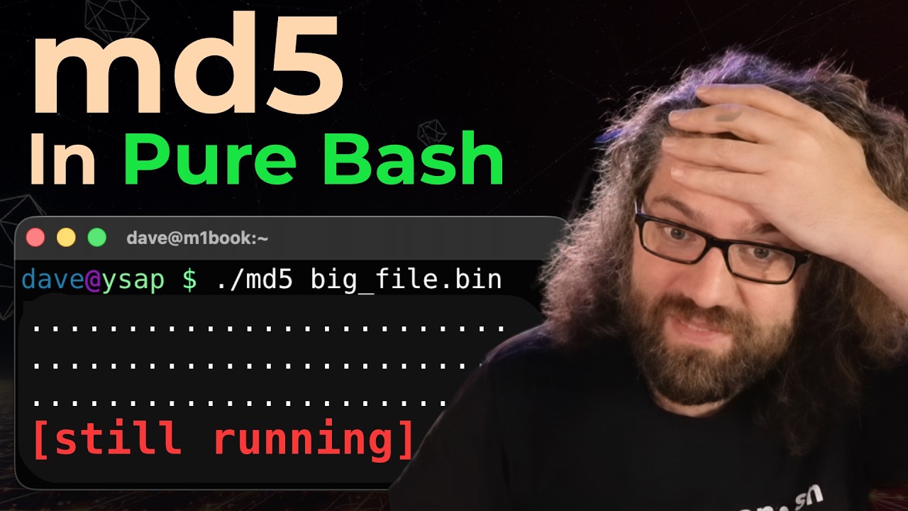 I implemented the `md5` algorithm in Bash with 0 external utilities