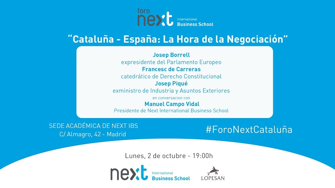 Foro Next con Josep Borrell, Francesc de Carreras y Josep Piqué