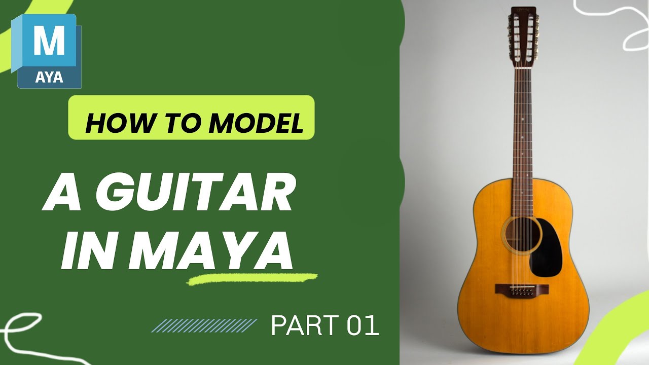 🎸Creating Realistic Guitar Models in Maya l PART 1