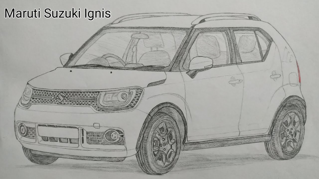 How To Draw  Maruti Suzuki Ignis  | Maruti Suzuki Ignis Drawing  | Car Drawing | Car Sketch
