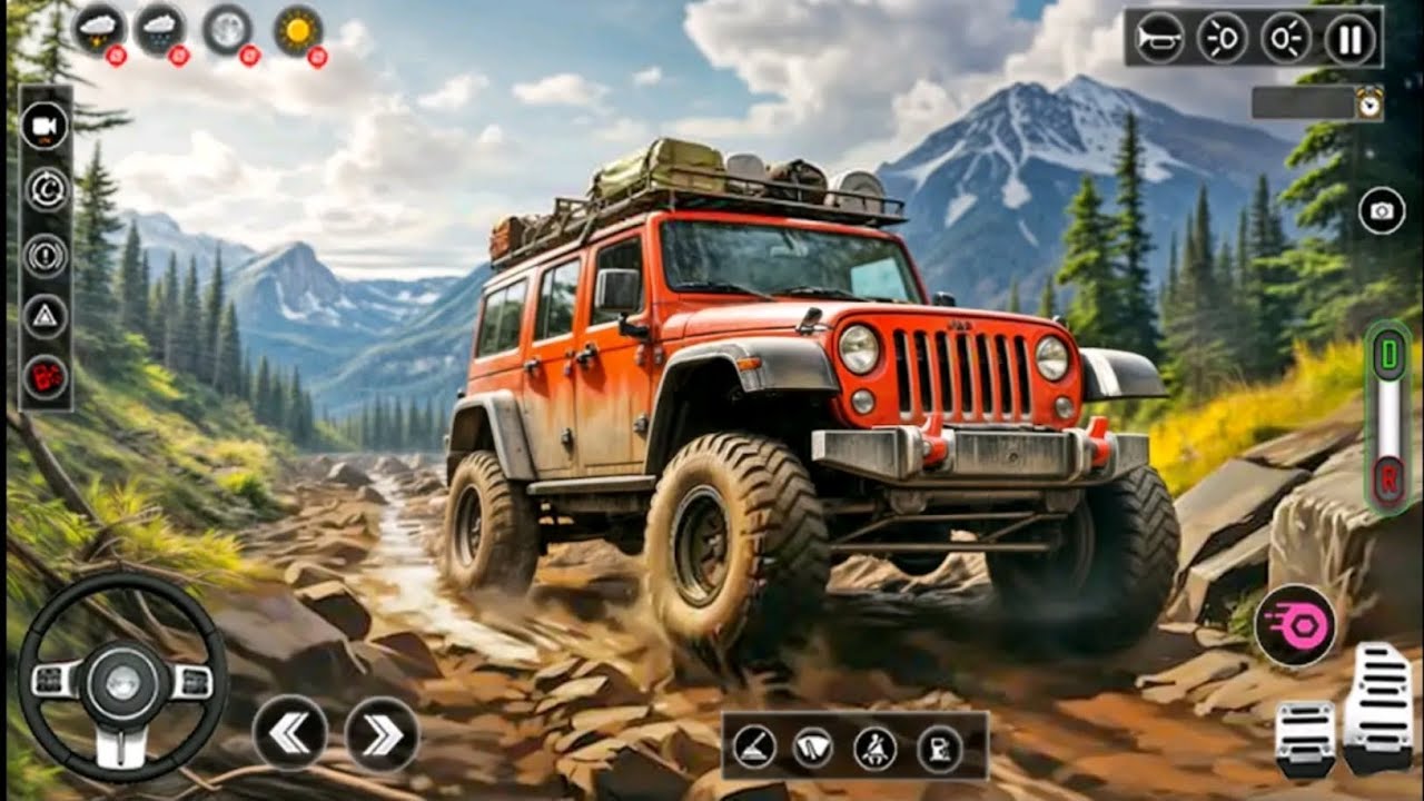 4x4 Jeep Driving Offroad Game || Car Stunt Racing Simulator || Car Mega Races 3D || Android GamePlay