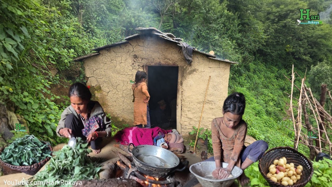 Authentic Nepali Village Lifestyle | Organic Cooking in the Countryside