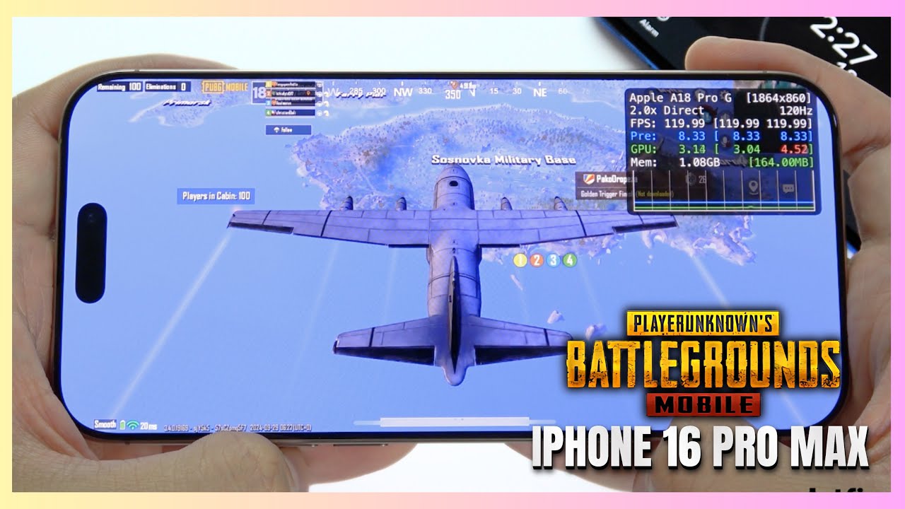 iPhone 16 Pro Max PUBG Mobile Gaming test | Apple A18 Pro, 120Hz Display