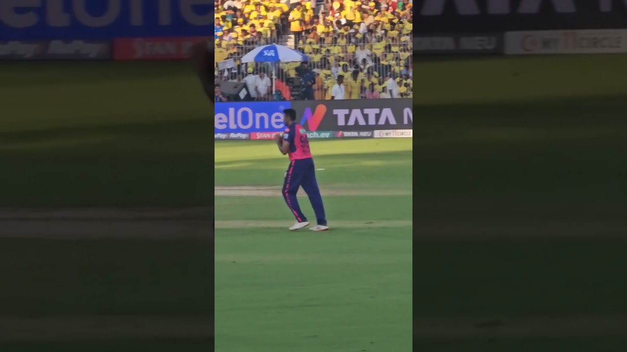 Ravichandran Ashwin Bowling Action in CSK vs RR Match #shorts #cskvsrr