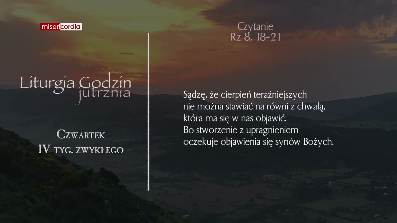Liturgia Godzin | Jutrznia | Czwartek, IV tyg. zwykłego