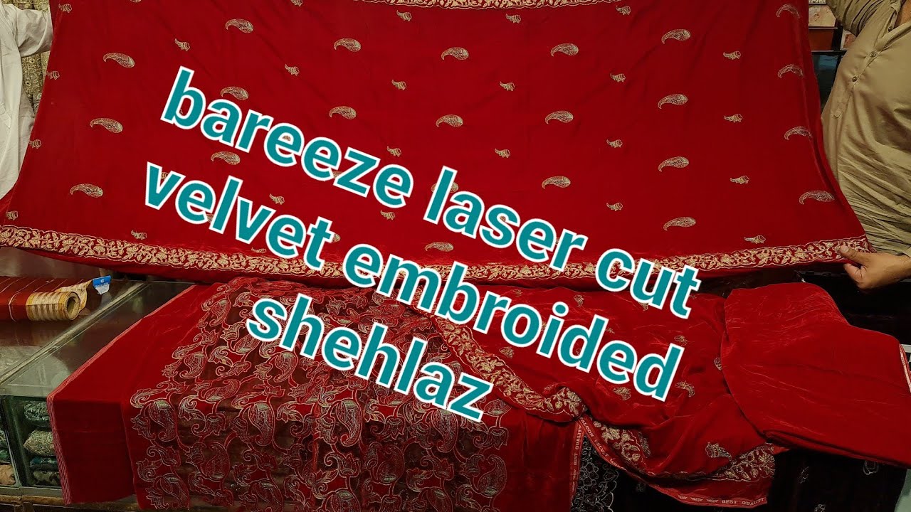 bareeze laser cut velvet Embroided dress | handmade Embroided velvet trendy velvet suits