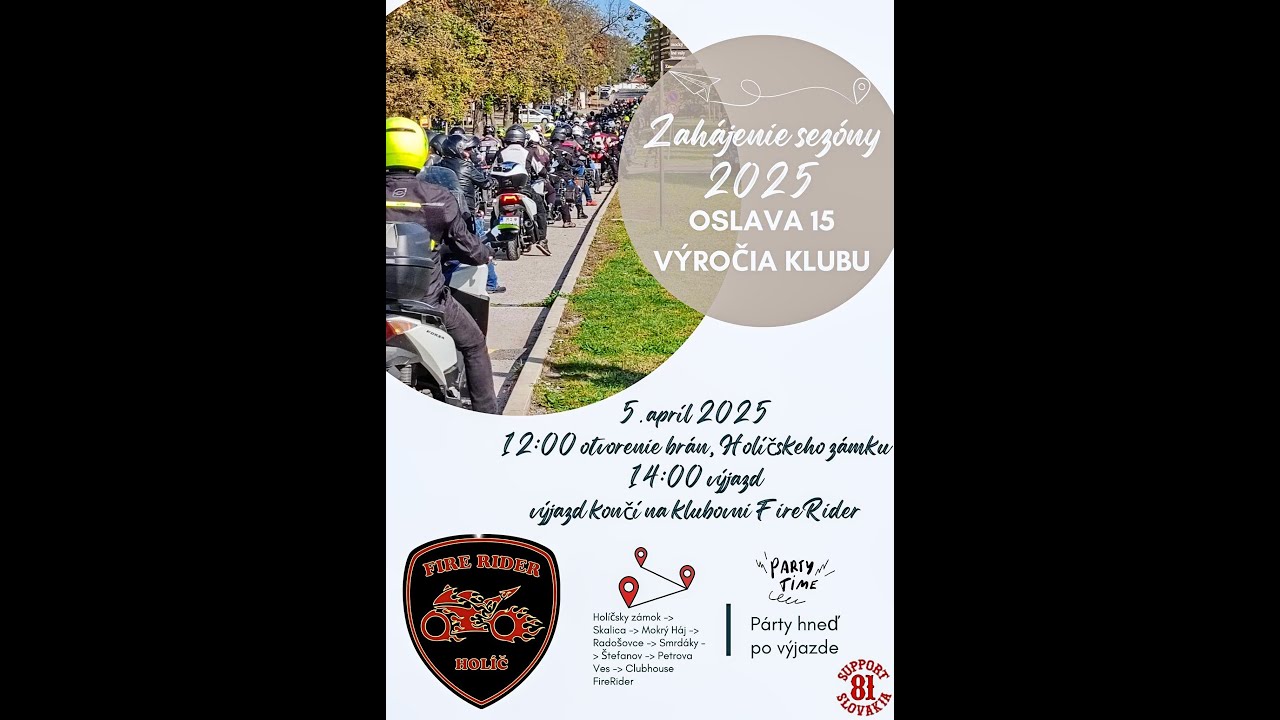 FIRE RIDER HOLÍČ-Otvorenie moto sezóny 5.4. 2025
