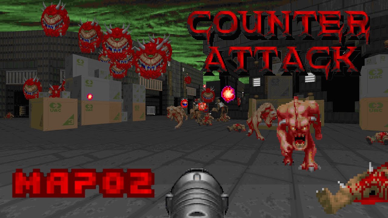 Amazing Vanilla Texture Use | CounterAttack (Doom 2 WAD) - MAP02: Phlogiston