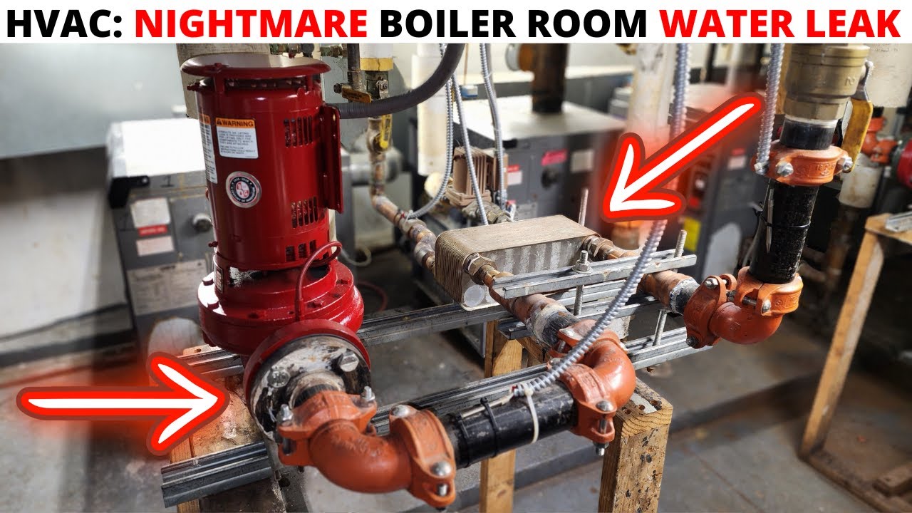 HVAC Emergency: The NIGHTMARE Boiler Room Returns! Brazed Plate Heat Exchanger Leaking Water Repair