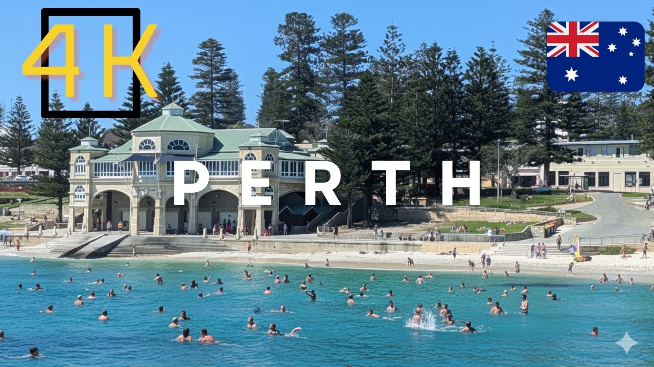 Perth Coastal Walking Tour (4K) | Cottesloe Beach | - Western Australia 🇦🇺