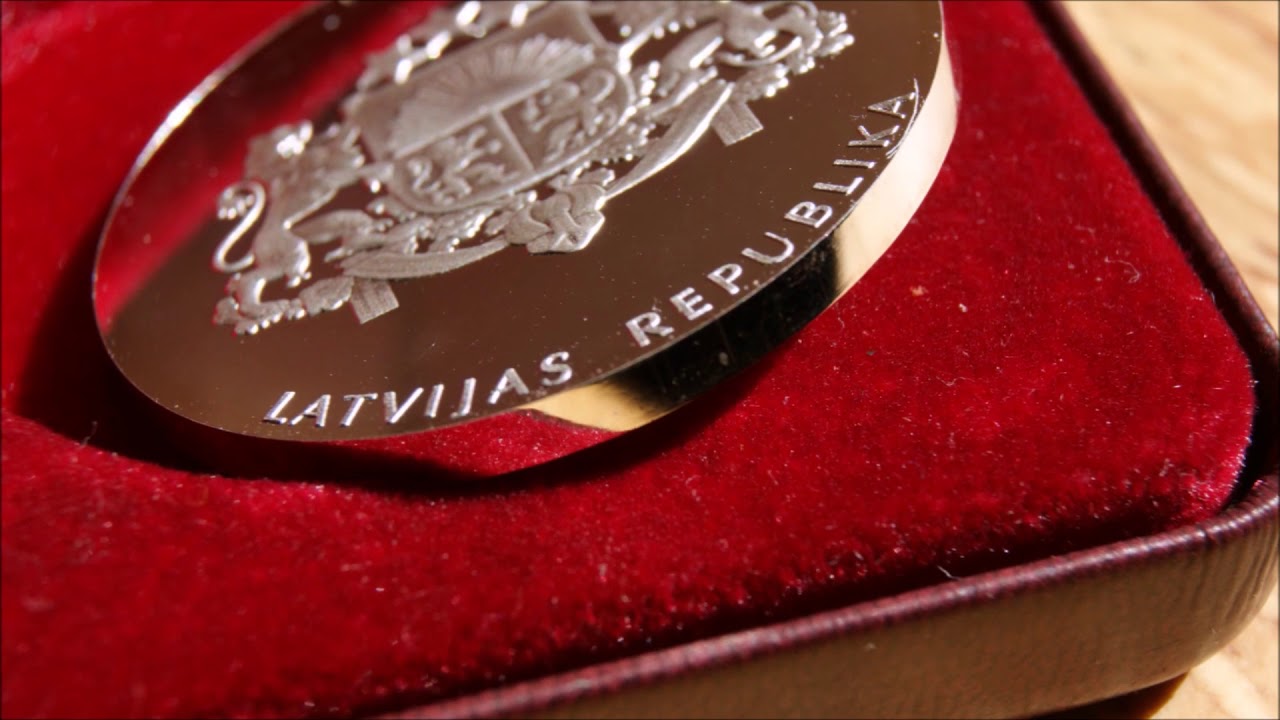 Silver coin 1 Lats Rebirth of the State 2007 Latvia