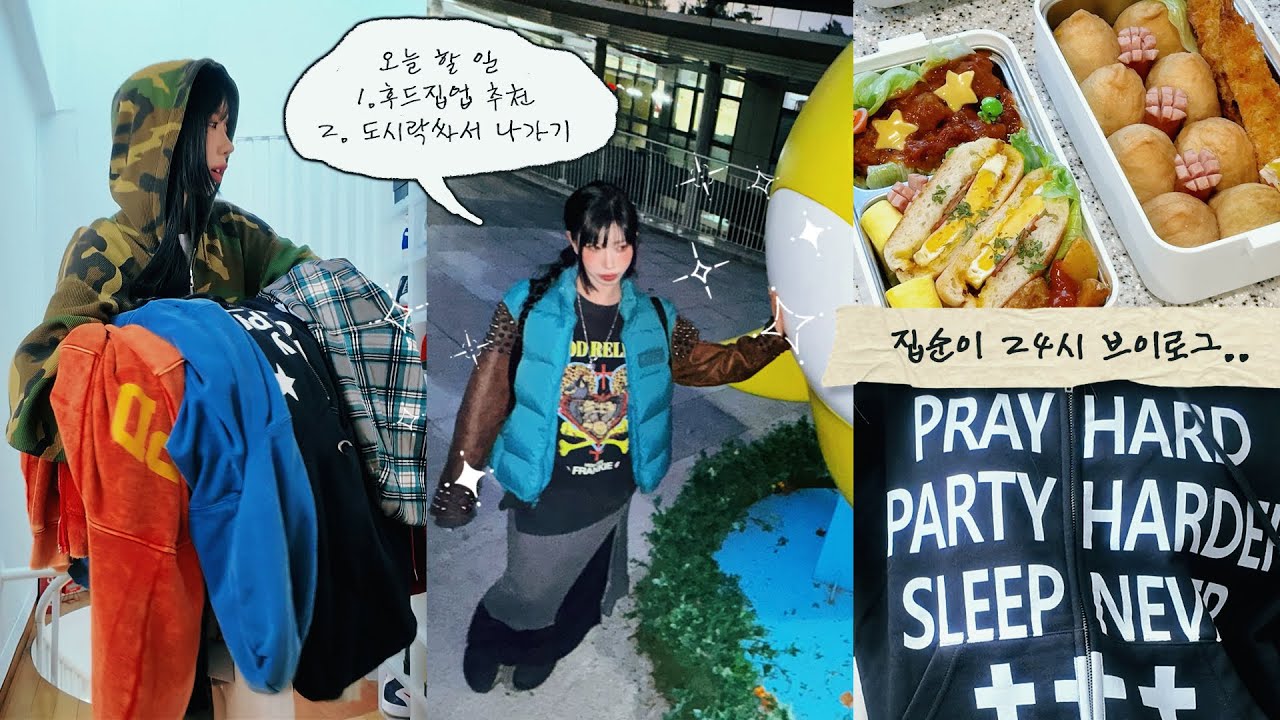 마지막 가을까지 누리는 집순이 외출..🍂 / 도시락 데이트 / 후드 집업 추천 / 음식에 대한 편견