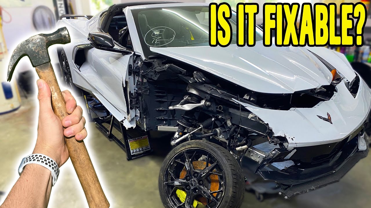 How BAD is the DAMAGE on my totaled C8 Corvette?- IS IT FIXABLE?