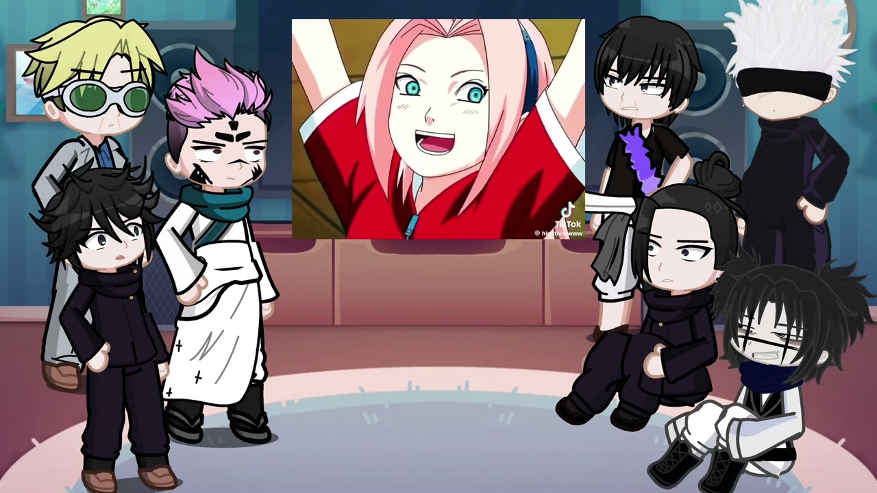 Jujutsukaisen react to sakura | naruto shippuden | sasuke | Gojo | Gacha life 2