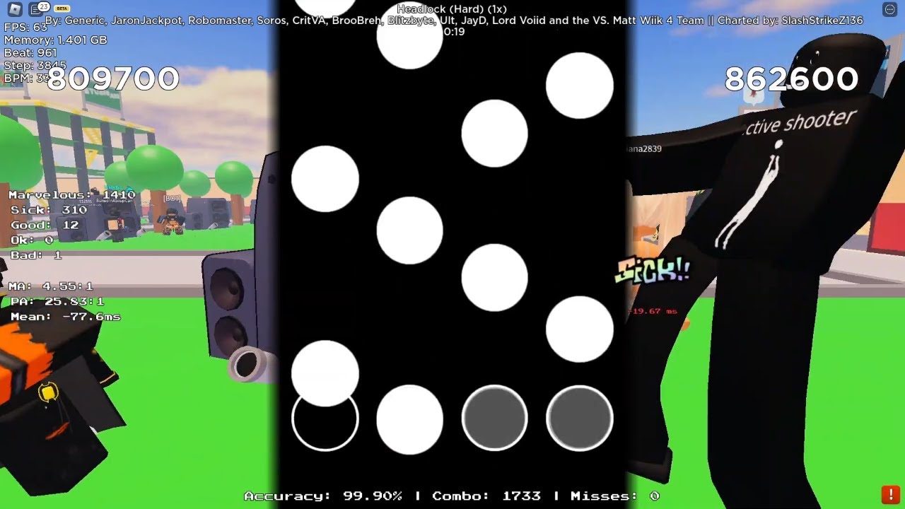 Headlock (Hard) 99.90% GFC [Friday Night Bloxxin]
