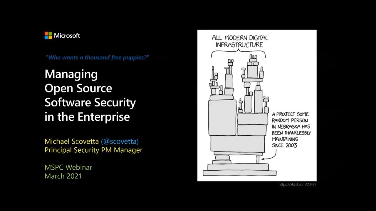 Security Community webinar: Managing open-source software security in the enterprise