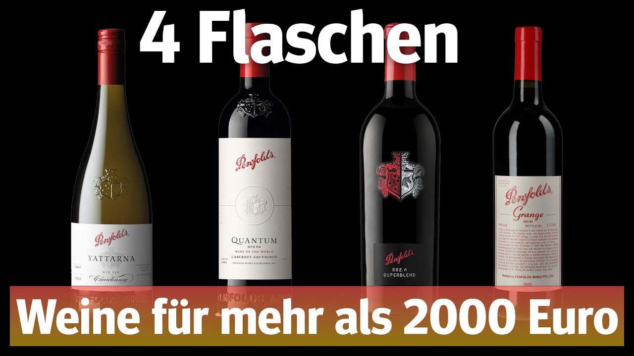 Vier Flaschen: Penfolds-Folge