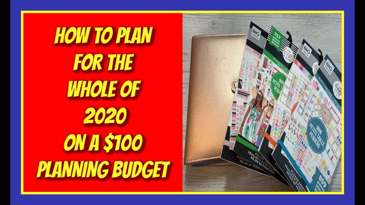 PLANNING ON A BUDGET SERIES | 1 PLANNER & 4 STICKER BOOKS | HOW TO PLAN FOR THE WHOLE YEAR ON $100