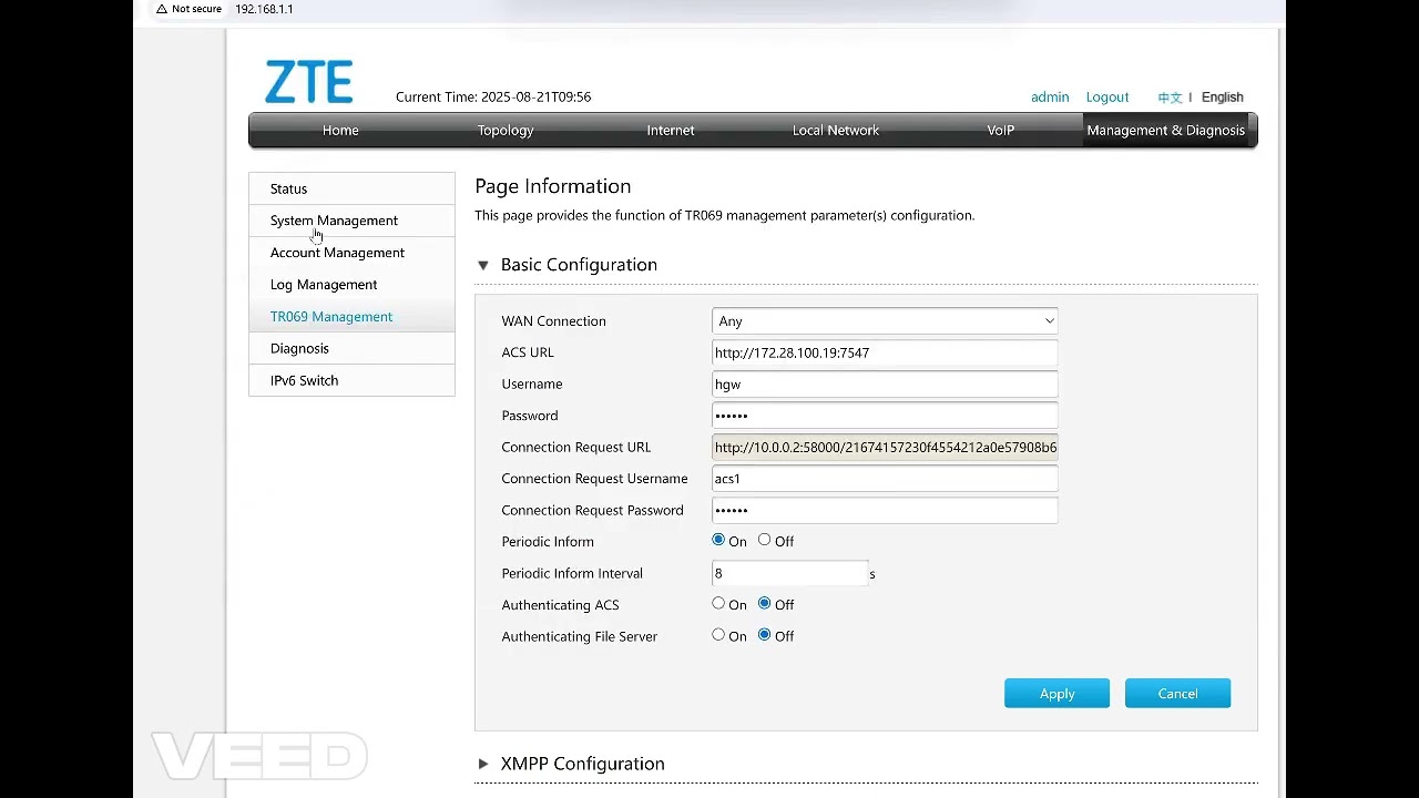 ZTE F6640 GPON ONT Configuration | VLAN, DHCP & GenieACS TR-069 Setup