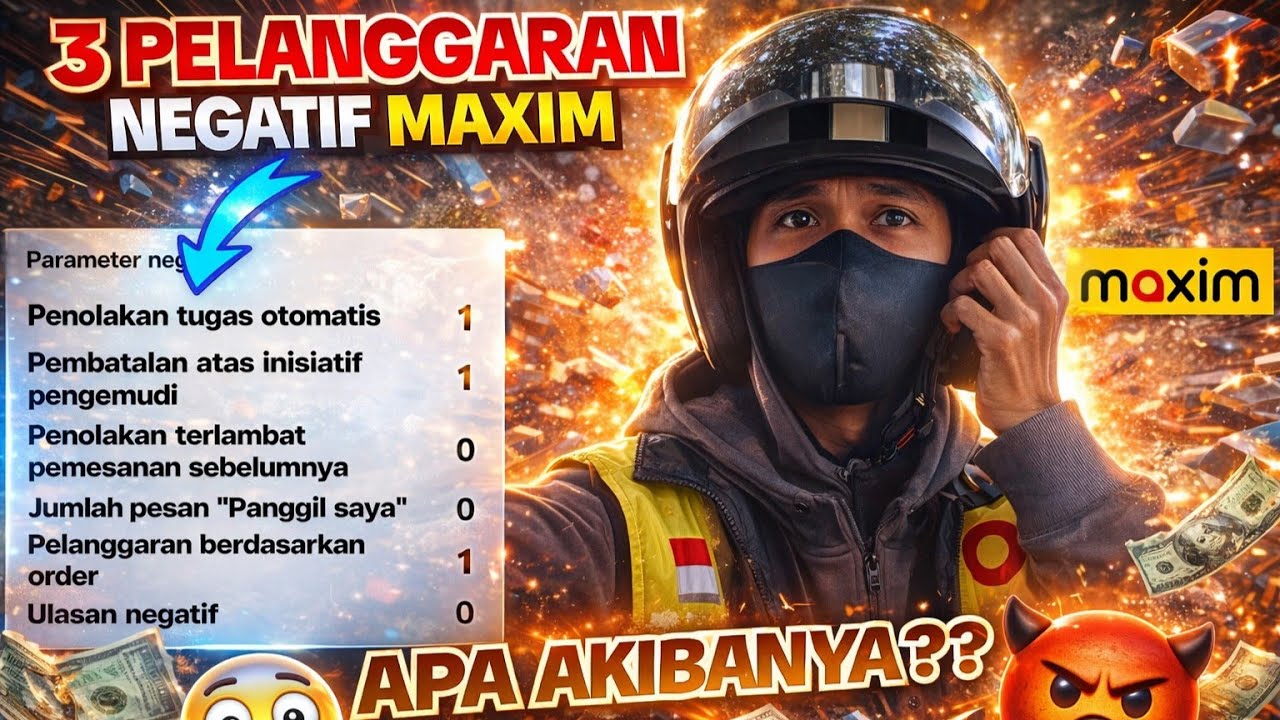 3 Pelanggaran di Parameter Negatif TAXSEE DRIVER. Apa yang terjadi sama akun maxim kita ??