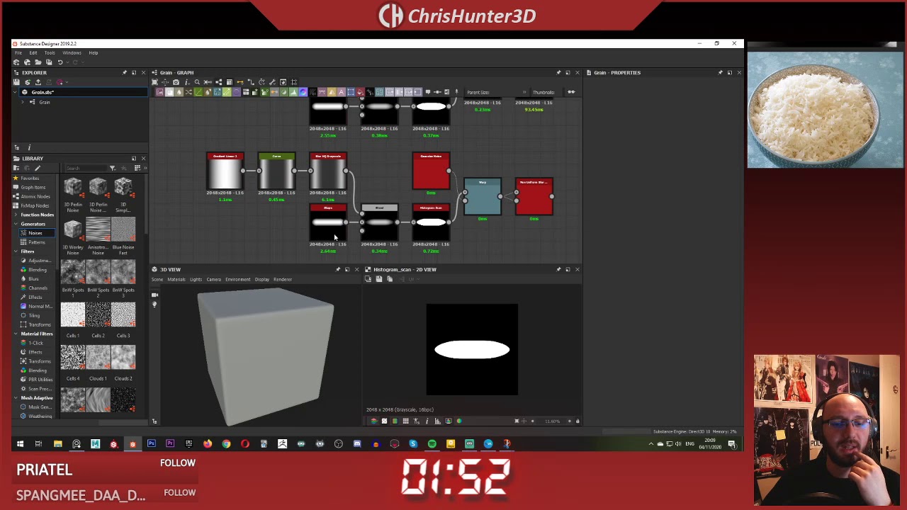 Day 4 - Grain -  #Nodevember2020 - 2 hour material challenge - Substance Designer