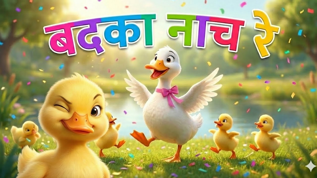🦆 Badka Badka Nach Re | 🦆 5 Little Ducks Song | बदका बदका नाच रे | New Marathi Balgeet 2026 |