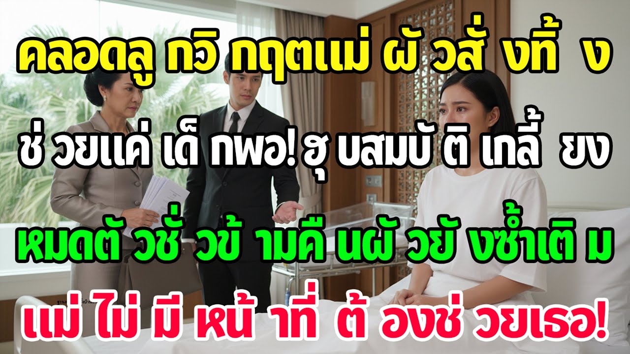 ภาวะน้ำคร่ำอุดตันเจียนตาย แม่ผัวสั่งทิ้งแม่เอาแต่หลานพร้อมถอนเงินเกลี้ยง ผัวป้องแม่ไม่มีหน้าที่ช่วย
