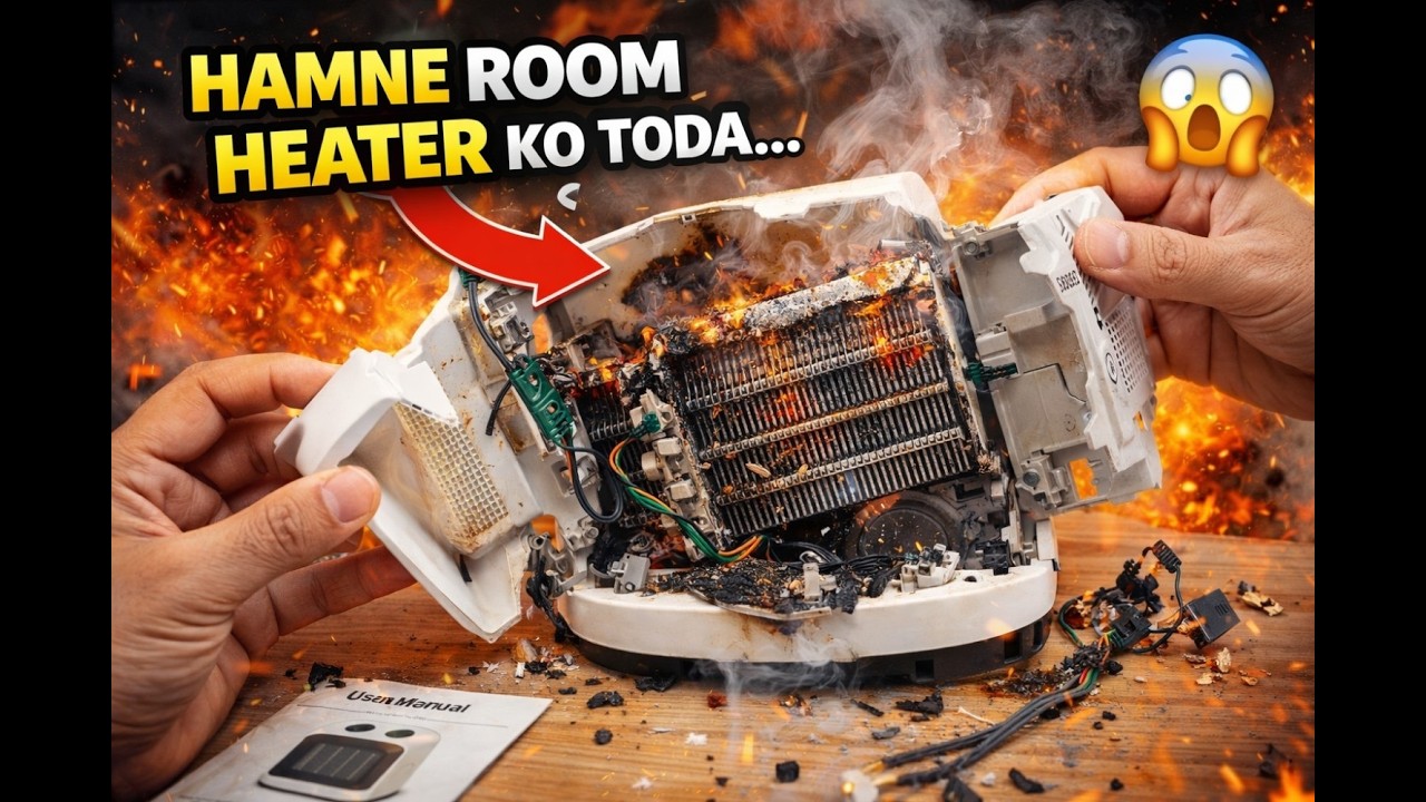 Room Heater Ko Tod Diya 😱 Andar Se Kya Nikla? | Small Room Heater Teardown