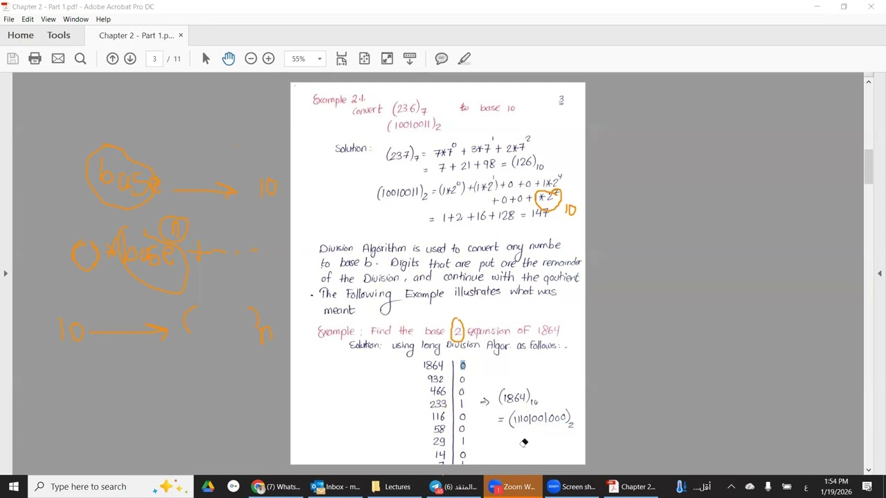 Number Theory Discussion Chapter # 2 (19/01/2026)