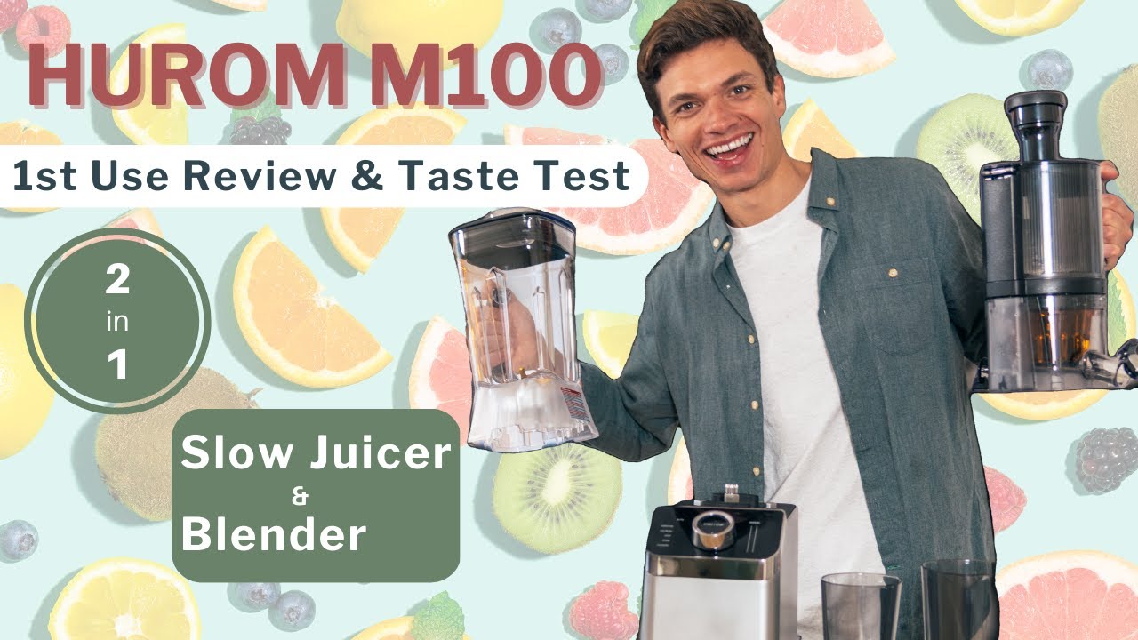 HUROM M100 1st Use Review & Taste Test | 2-IN-1 Slow Juicer & Blender