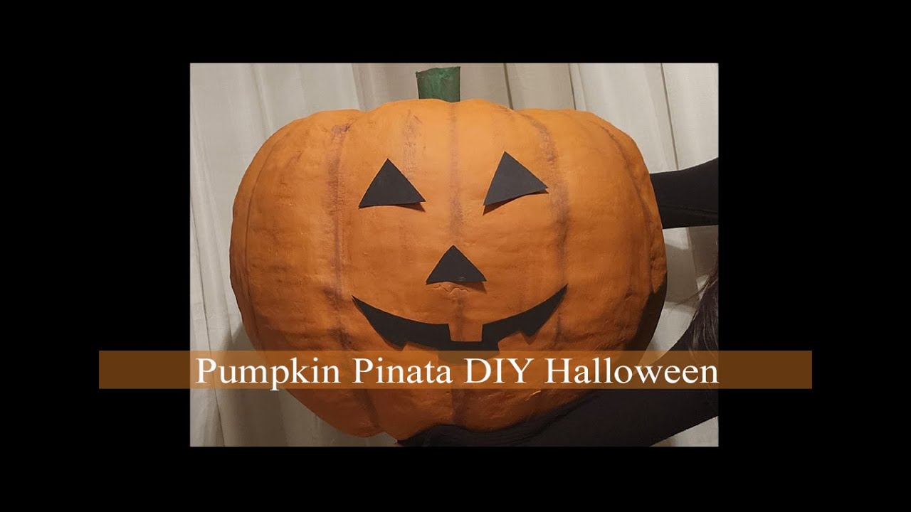 Pumpkin Halloween Pinata DIY - How to make a pumpkin piñata - Jack O'lantern DIY - Party Decor