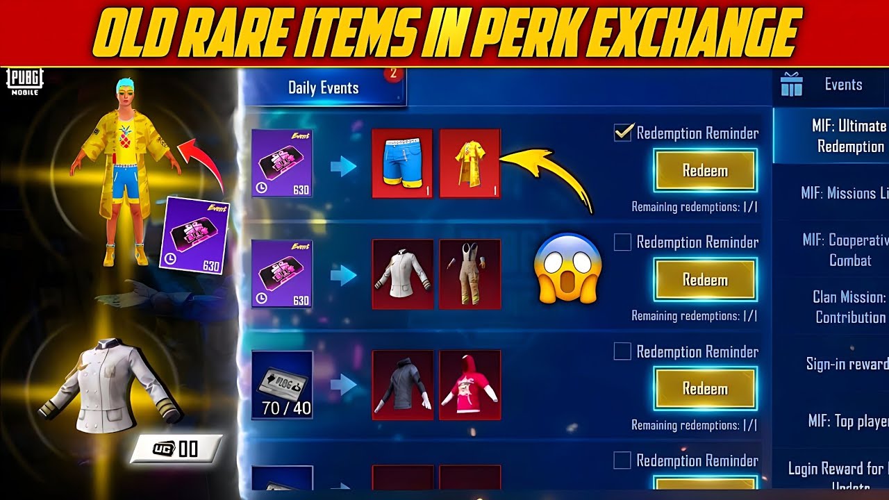 😱 Sweet Pineapple Suit In Perk Exchange | Old Rare Items All In One Crate | PUBGM