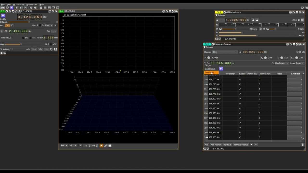 SDRangel Airband Frequency Scanner Tutorial using RTL-SDR