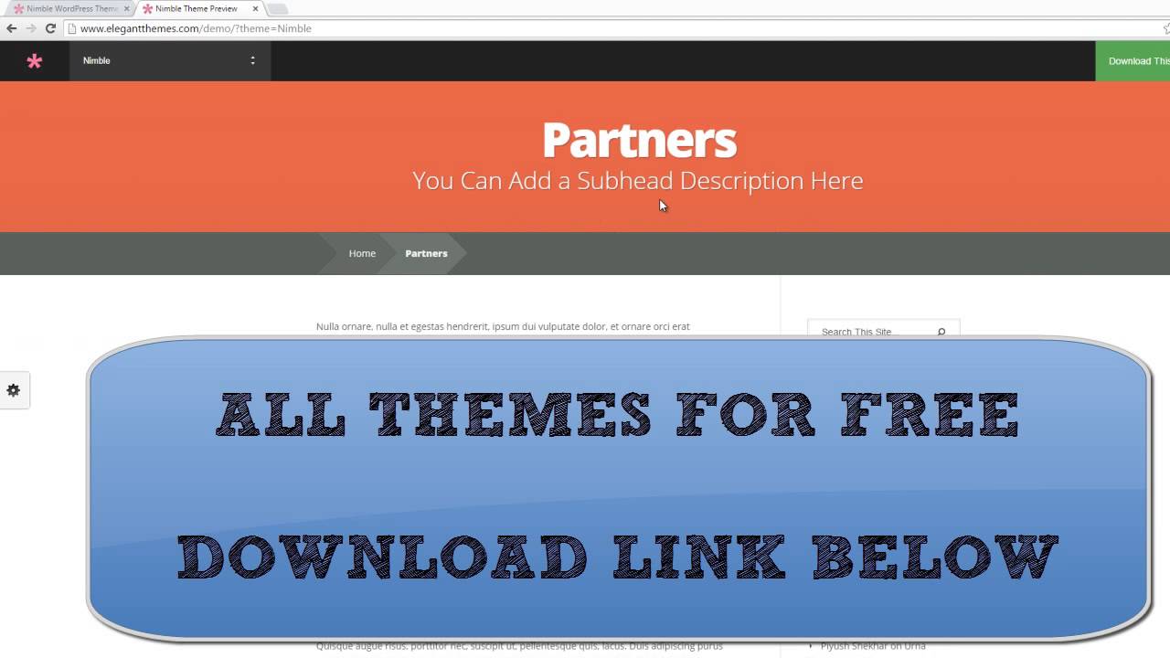 Elegant Themes Download -  Free Download Including Divi