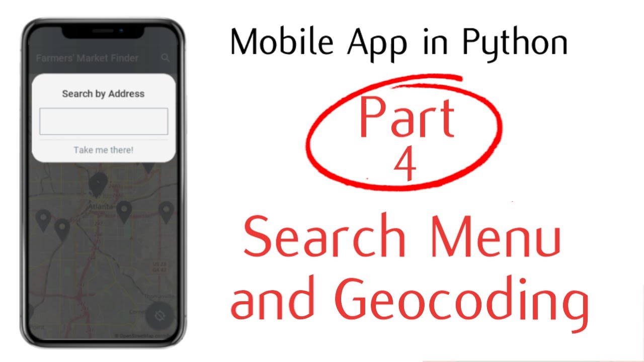 Python Mobile App Tutorial - Part 4: Search Menu and Geocoding | Kivy/KivyMD