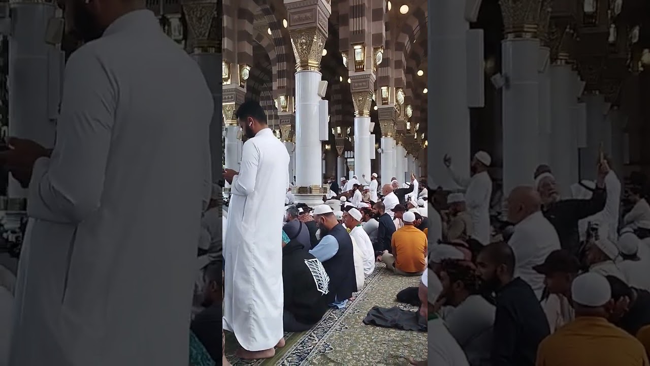 مغرب کی اذان مسجد نبوی شریف 