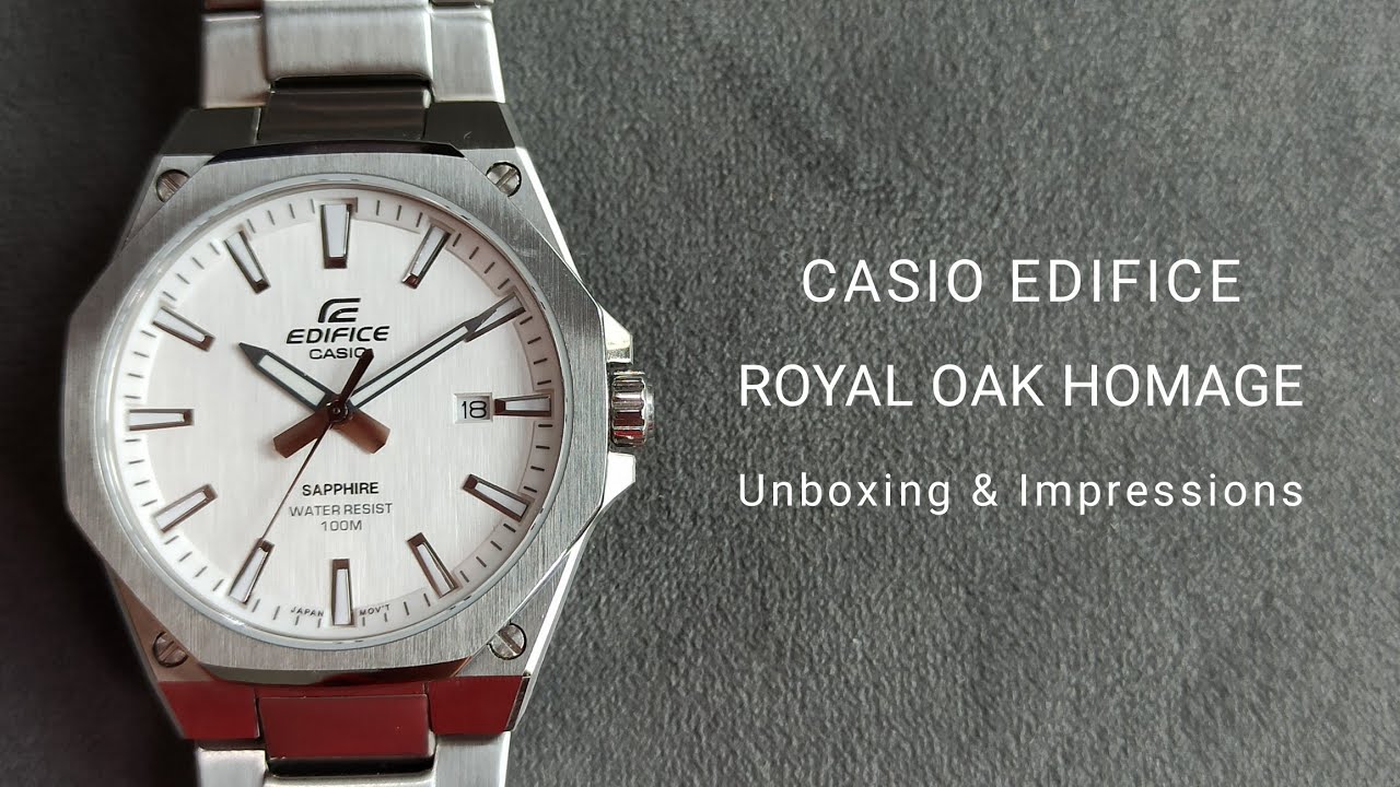 Лучше, чем Royal Oak! Видео распаковки Casio Edifice EFR-S108D-7AV с белым циферблатом