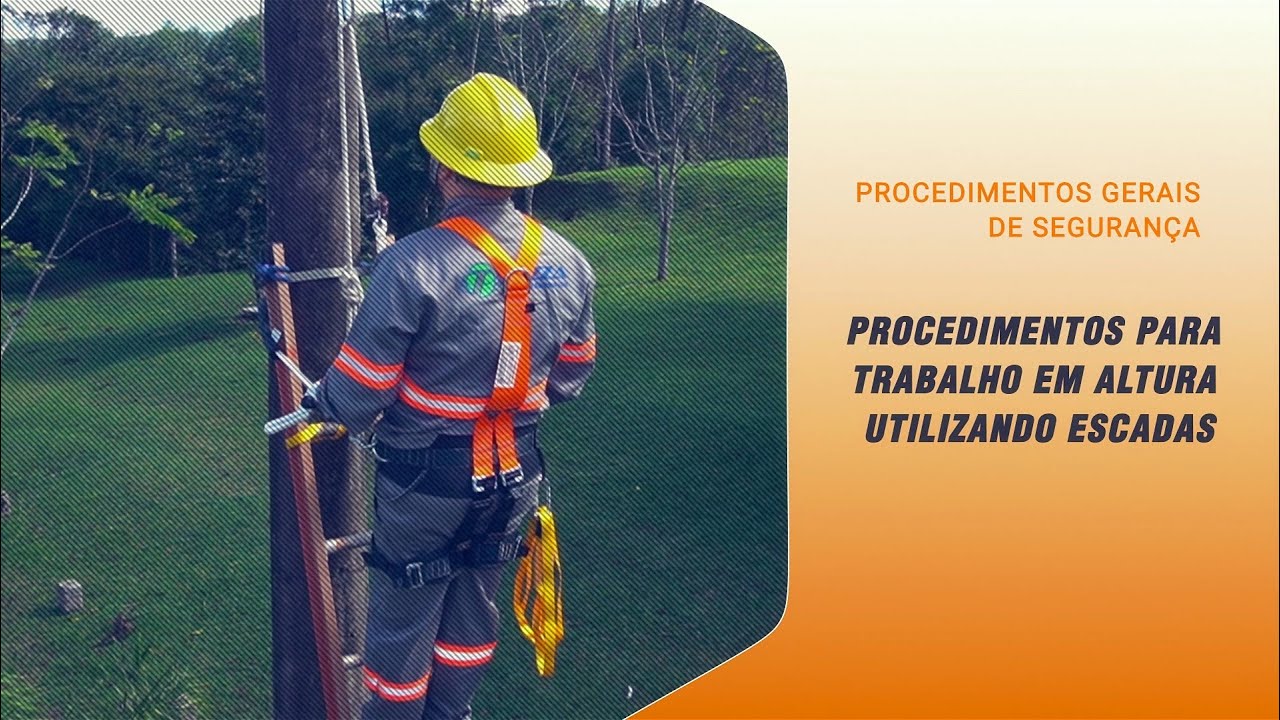 PROCEDIMENTOS  TRABALHO EM ALTURA COM ESCADA  E LINHA DE VIDA -  PARCERIA TEZZA