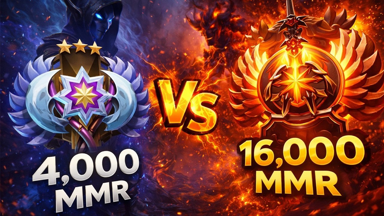 When 4.000 MMR meets 16.000 MMR Top 1 Rank Pro Player in Dota 2