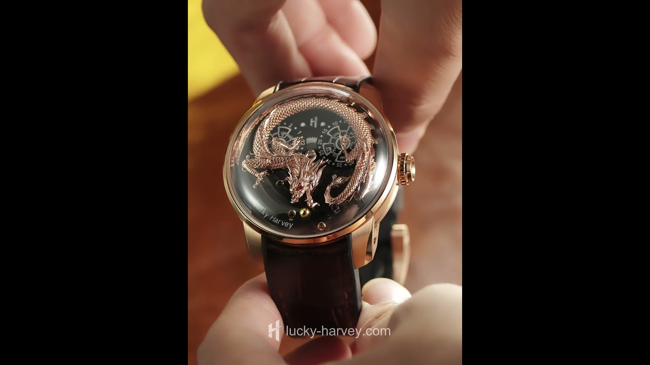 Lucky Harvey Original Design Special Luxury Automatic Men Dragon Watch