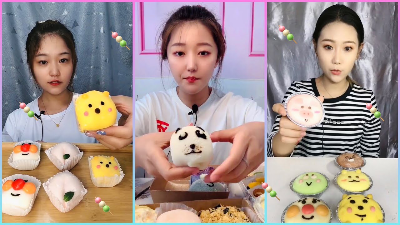 [ASMR Desserts] CUTE MOCHI DESSERTS 🍡ASMR/ Mukbang |먹방 | 饮食表演 | Eating Sound